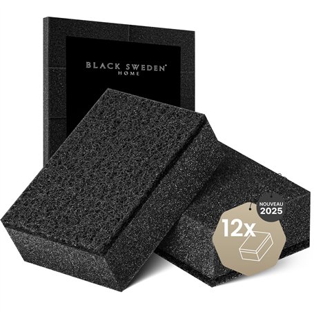 Black Sweden Home SVAMP Lot de 12 éponges de Cuisine