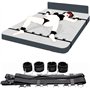 Kit d'exercices de Yoga en Nylon Noir Ceinture de Connexion réglable pour Les Mains et Les Pieds Confortable Epais Déguisement E