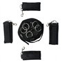 Kit d'exercices de Yoga en Nylon Noir Ceinture de Connexion réglable pour Les Mains et Les Pieds Confortable Epais Déguisement E