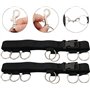 Kit d'exercices de Yoga en Nylon Noir Ceinture de Connexion réglable pour Les Mains et Les Pieds Confortable Epais Déguisement E
