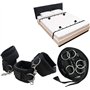 Kit d'exercices de Yoga en Nylon Noir Ceinture de Connexion réglable pour Les Mains et Les Pieds Confortable Epais Déguisement E