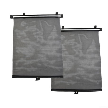 QOXEZY Lot de 2 pare-soleil rétractables pour fenêtre latérale de voiture
