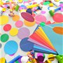 YBwanli Guirlande en Papier Ronde de 12 mètres, fanions triangulaires colorés et confettis, adaptée à la décoration d'anniversai
