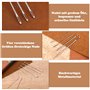 Lot de 14 aiguilles à coudre pour cuir, 4 tailles d'aiguilles triangulaires pointues pointues - Aiguilles à coudre à la main - K