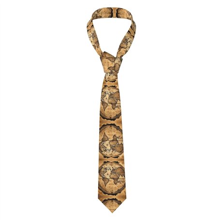Cravate pour homme Motif carte du monde antique