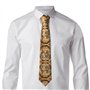 Cravate pour homme Motif carte du monde antique, noir, taille unique