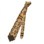 Cravate pour homme Motif carte du monde antique, noir, taille unique