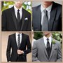 Cravate pour homme Motif carte du monde antique, noir, taille unique