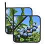Blueberry Tree Lot de 2 maniques de cuisine résistantes à la chaleur en tissu éponge pour la cuisine et la pâtisserie