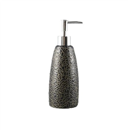 Distributeur Savon Liquide Bouteille de lotion à pousser en céramique Bouteille distributrice noire for salle de bain d'hôtel Bo
