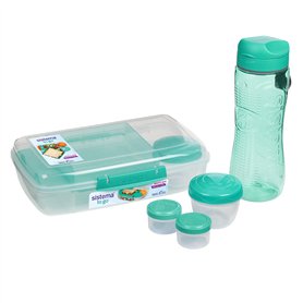 Sistema Boîte à Lunch Bento Box to GO | Boîte de Conservation des Aliments avec récipient à Yaourt/Fruits | 1