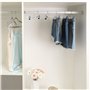 Cintre Pantalon, 50 Cintres à Pinces en Métal, Cintres-Pinces avec Antidérapante Clips, Gain de Place, Cintres Porte-Jupe Croche