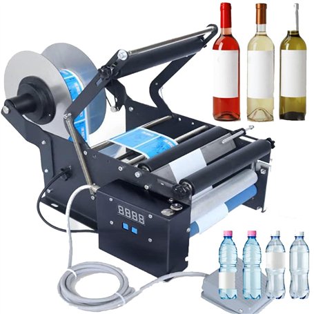 YANGYMM Etiqueteuse éLectrique pour Bouteilles Rondes