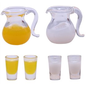Nyutcwe Ensemble de Boissons Alimentaires Miniatures
