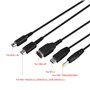 Goshyda Ligne de USB, câble de Portable Multifonction 5 en 1 pour NDS LL/XL 3DS Wii U