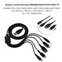 Goshyda Ligne de USB, câble de Portable Multifonction 5 en 1 pour NDS LL/XL 3DS Wii U