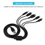 Goshyda Ligne de USB, câble de Portable Multifonction 5 en 1 pour NDS LL/XL 3DS Wii U