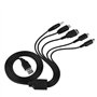 Goshyda Ligne de USB, câble de Portable Multifonction 5 en 1 pour NDS LL/XL 3DS Wii U