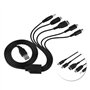 Goshyda Ligne de USB, câble de Portable Multifonction 5 en 1 pour NDS LL/XL 3DS Wii U