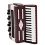 de Fin d'année Accordéon Miniature, 6CM Miniature en Bois Rouge modèle d'accordéon modèle Instrumental avec boîte délicate Music