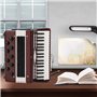 de Fin d'année Accordéon Miniature, 6CM Miniature en Bois Rouge modèle d'accordéon modèle Instrumental avec boîte délicate Music