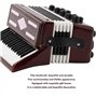 de Fin d'année Accordéon Miniature, 6CM Miniature en Bois Rouge modèle d'accordéon modèle Instrumental avec boîte délicate Music