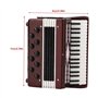 de Fin d'année Accordéon Miniature, 6CM Miniature en Bois Rouge modèle d'accordéon modèle Instrumental avec boîte délicate Music