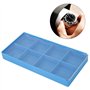 DAUERHAFT Boîte de rangement pour pièces d'horlogerie en plastique, 8 grilles Organisateur de pièces d'horlogerie bleu, plateau 
