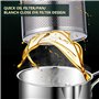 Friteuse, mini-friteuse, en acier inoxydable, poêle avec panier, mini- pour frites tempura