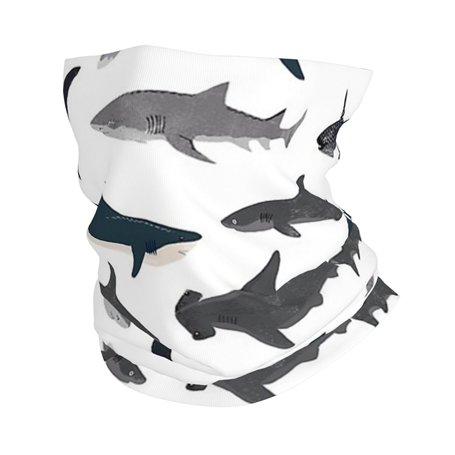 Shark Masque facial imprimé nautique bandana cache-cou foulard magique bandeau sans couture Guêtre sport extérieur