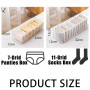 RANYAKE 3 Pièces Organisateur de Tiroir Pliable, Rangement Tiroir pour Chaussettes, Rangement Sous Vetement, pour Chaussettes, S
