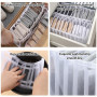RANYAKE 3 Pièces Organisateur de Tiroir Pliable, Rangement Tiroir pour Chaussettes, Rangement Sous Vetement, pour Chaussettes, S