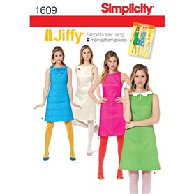 Simplicity Patron de Couture 1609 : Robe Vintage des années 1960