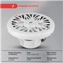 Pyle PLMRW10 Passive subwoofer 250W Blanc subwoofer/caisson de basses - Subwoofers/caissons de basses (250 W, Caisson de basse p