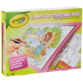 CRAYOLA Bloc de traçage lumineux – Rose – Alimentation LED brillante dans une tablette ultra fine