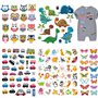 120pcs Grands Dinosaure Papillon Transfert Thermique Patchs à Repasser Enfants