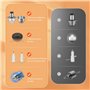 Bear 2L+1.8L Hachoir Électrique En Acier Inox, 600w 2 Vitesses, 4 Lames En Acier Inoxydable, Coupe Julienne Dans Un Récipient En