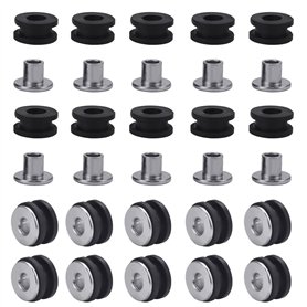 STCRERAG 20 PCS M6 Oeillet Caoutchouc Moto Boulon M6 Moto Acier Rondelles en Caoutchouc Joints en Caoutchouc de Moto Stable Acce