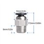 UniTak3D 8Pcs PC4-M10 Connecteur de Tube Droit Pneumatique Bowden Coupleur Hotend d'extrudeuse Bowden Compatible avec les Imprim