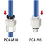 UniTak3D 8Pcs PC4-M10 Connecteur de Tube Droit Pneumatique Bowden Coupleur Hotend d'extrudeuse Bowden Compatible avec les Imprim