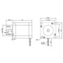 STEPPERONLINE Moteur pas a pas Nema 23 Bipolaire Stepper Motor 1.8deg 1.26Nm 2.8A 57x57x56mm 4 Fils pour Imprimante 3D, Machine 