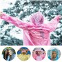Xrkuu 6 Pièces poncho pluie, Manteaux de poncho pluie imperméable Emballés dans une Boule Porte-clés avec Crochet, Poncho de Plu