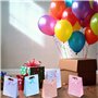 Aruicheng Lot de 12 petits sacs cadeaux en papier kraft multicolores pour anniversaire, mariage, fête, Noël - 16 x 12 x 6 cm