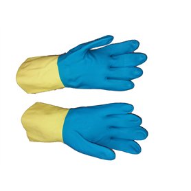 Stronghand Gants en caoutchouc industriels Kenora - Bleu/jaune - Taille 7 - Convient à un usage alimentaire et résistant aux pro