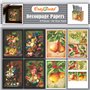 Craftreat Lot de 8 feuilles de papier à découpage pour travaux manuels Motif fleurs et fleurs Peintes pour bouquets et fruits –