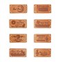 Jurxy 40PCS Étiquette en Cuir PU Vêtements Faits à la Main Étiquette en Relief avec des Trous Tricot d'embellissement Accessoire