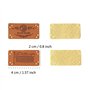 Jurxy 40PCS Étiquette en Cuir PU Vêtements Faits à la Main Étiquette en Relief avec des Trous Tricot d'embellissement Accessoire