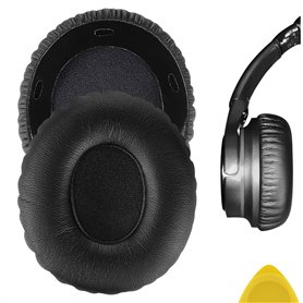 Geekria QuickFit Coussinets de rechange en cuir protéiné pour casque Sony MDR-10RC (Noir)