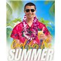 Chemise hawaienne homme à manches courtes avec boutons - Chemise homme tropicales pour hommes avec perroquets et palmiers - Chem