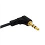 HDMIHOME Câble d'extension audio stéréo mâle vers femelle à angle droit 3,5 mm 3 pôles 10 cm Noir